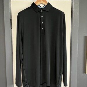 Greyson Performance Polo Long Sleeve - Black - Mens XL